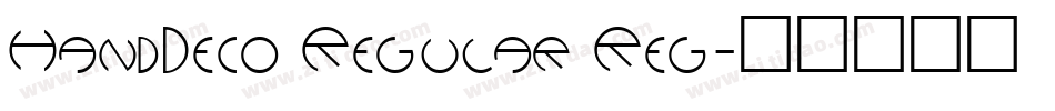 HandDeco Regular Reg字体转换